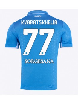 SSC Napoli Khvicha Kvaratskhelia #77 Heimtrikot 2024-25 Kurzarm